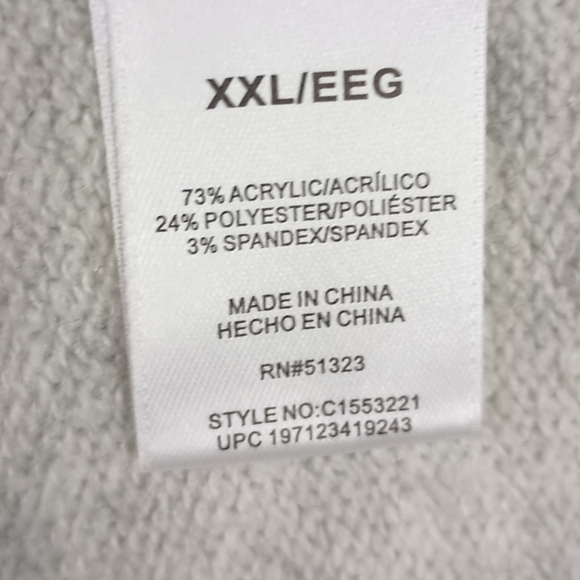 NWT Vince Camuto Silver Heather Turtleneck Sweater  🩶 XXL - Picture 9 of 9